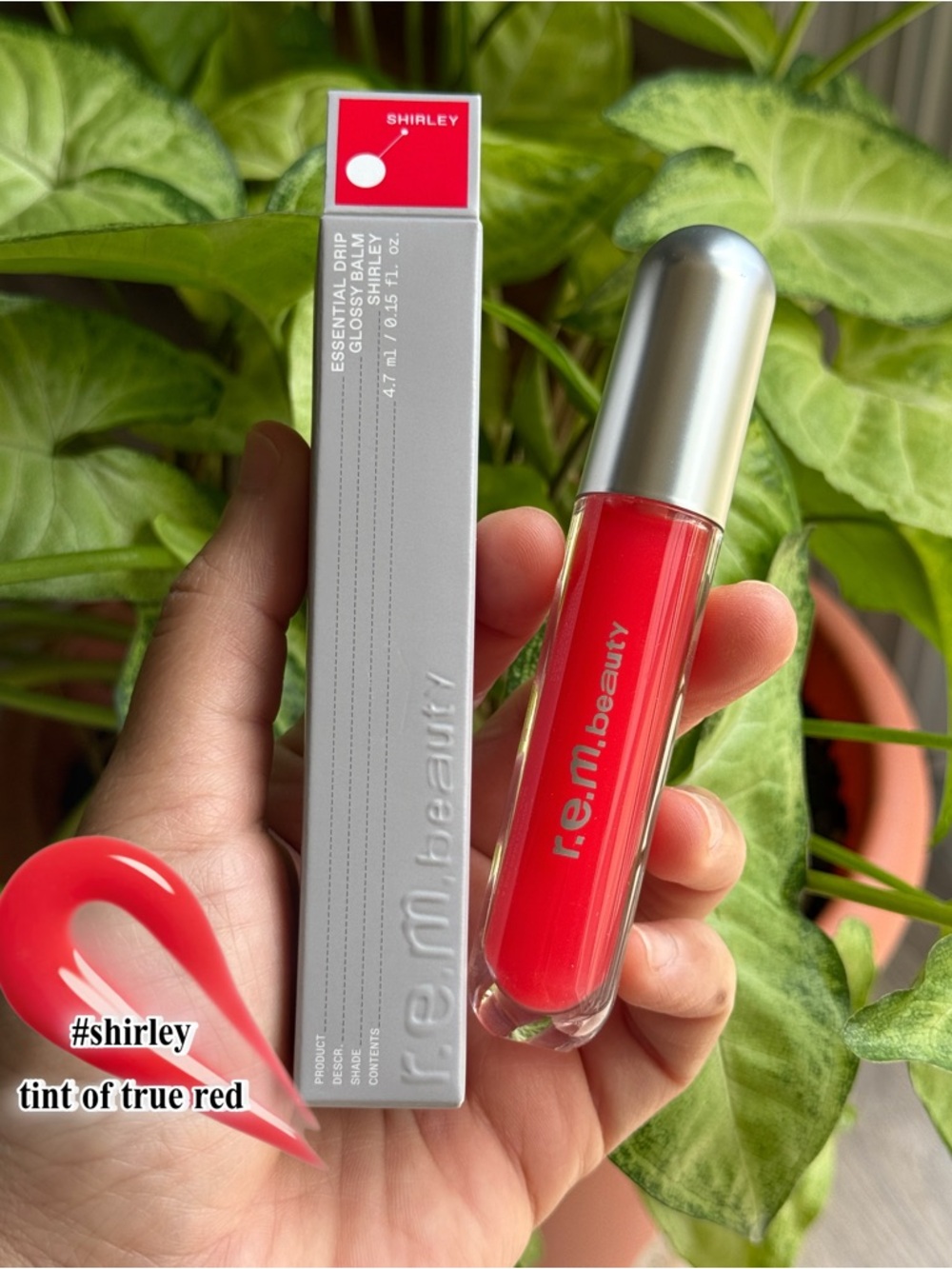 r.e.m. beauty Essential Drip Glossy Balm – Full Size (Shade: Shirley)